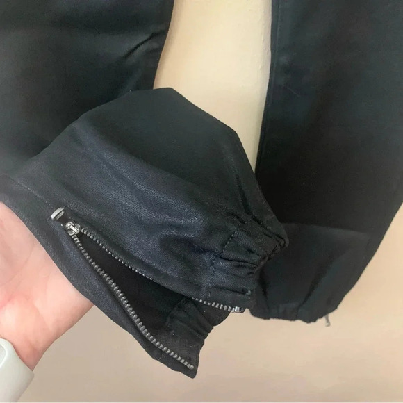 PAIGE Mayslie Coated Jogger Pants in Black Fog Luxe Coating - Picture 10 of 16